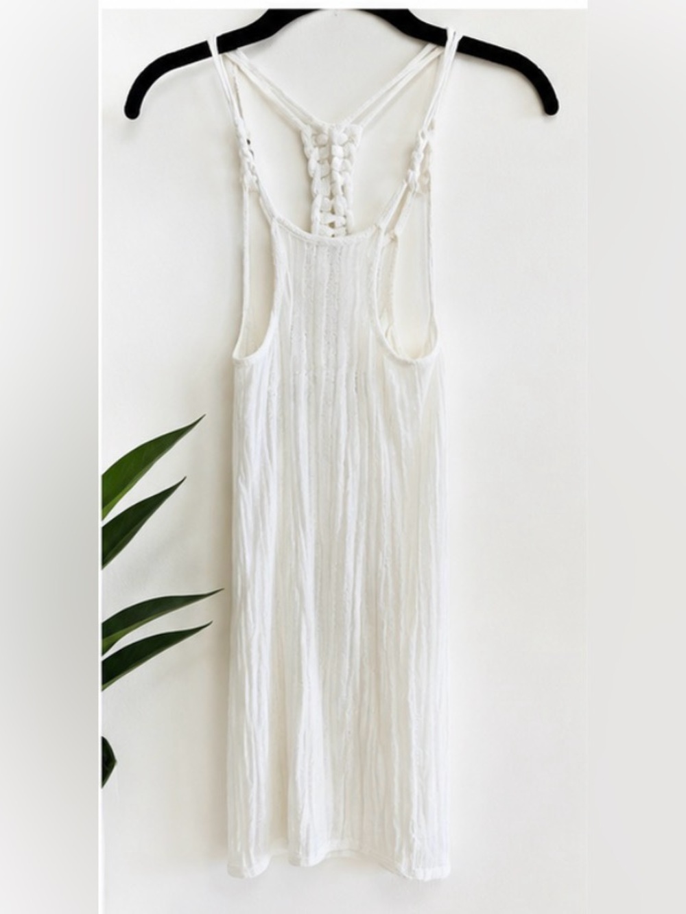 Isabel Marant White Braided-Back Tank Dress